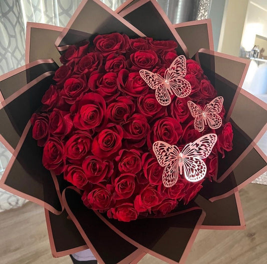 Élégance Florale – Bouquet de roses fraîches premium